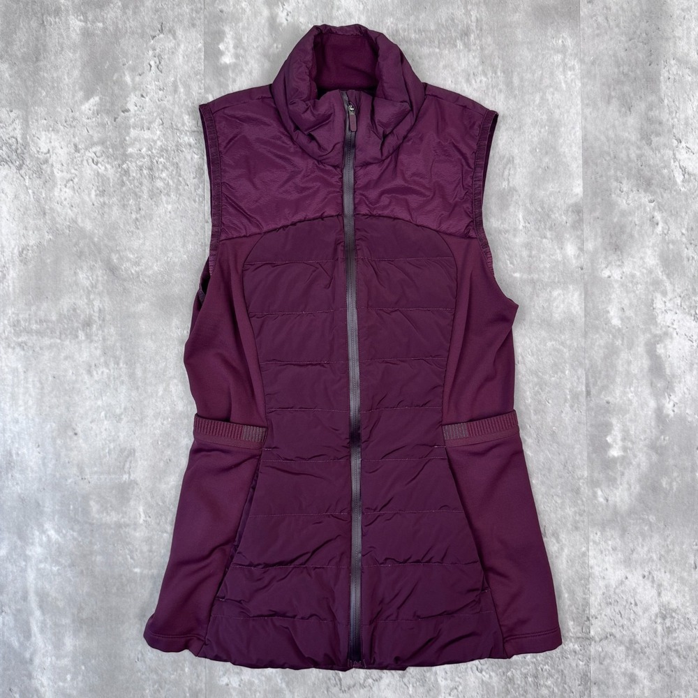 Lululemon‎ Down For It All Vest Womens 4 Purple Puffer Running Quilted Insulated